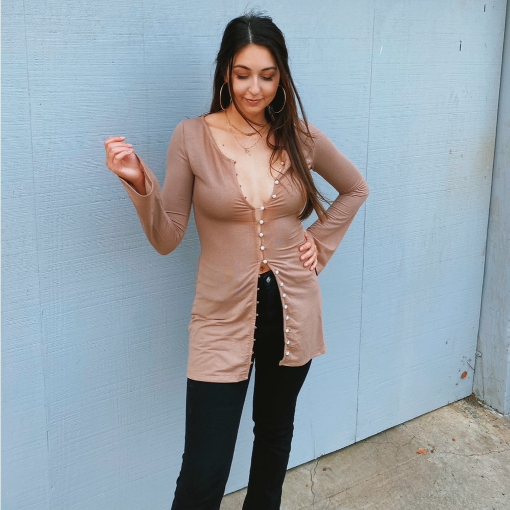 Pearl button cardigan